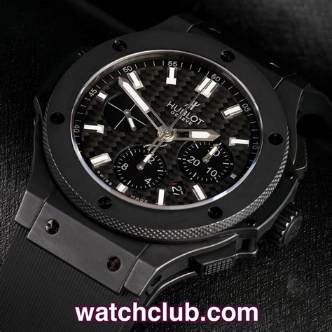 hublot big bang black rubber|hublot black magic 44mm.